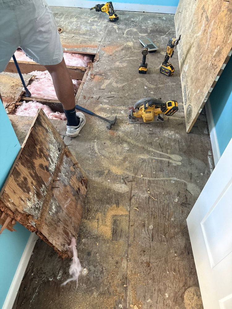 Floor opened up